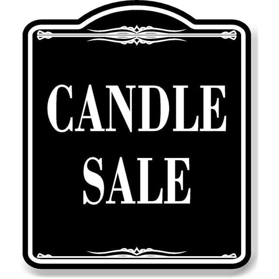 Candle Sale BLACK Aluminum Composite Sign, 15"x18"