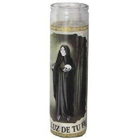 Candle Santa Muerte Black Religious Container Candles, Black