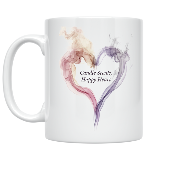 Candle Scents Happy Heart - Candle Arrangement Enthusiast - 11 oz Ceramic Coffee Mug