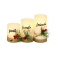 thumbnail image 1 of Candle Set-Faith  Family  Friends LED (3 Pieces), 1 of 1