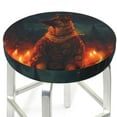 Candle Shepherd Dog Bar Stool Covers Stretch Round Seat Covers with