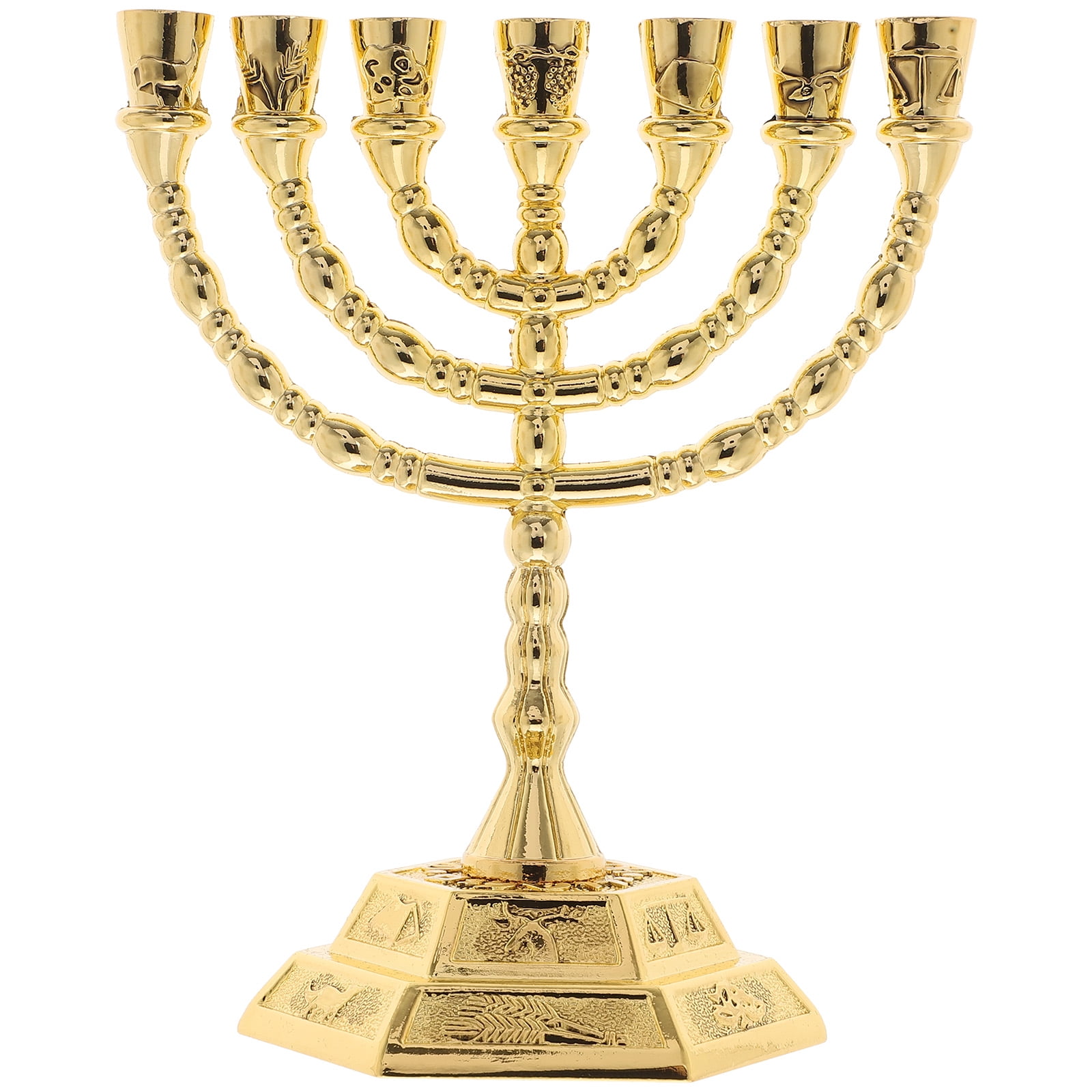 Candle Sticks Menorah 7 Branches Menorah Metal Religious Menorah Temple