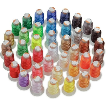 Candle Threads 100% Polyester, 40-Color, 550-Yard, 40 WT , Machine Embroidery Sewing Thread