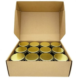 BUZIFU 12 Pcs Candle Tins, 2.5 oz Empty Candle Jars Candle Making Tin Jars  Metal Candle Tins Mini Candle Making Containers Candle Jars Metal Tins with  Lids for DIY Candle Making, Arts