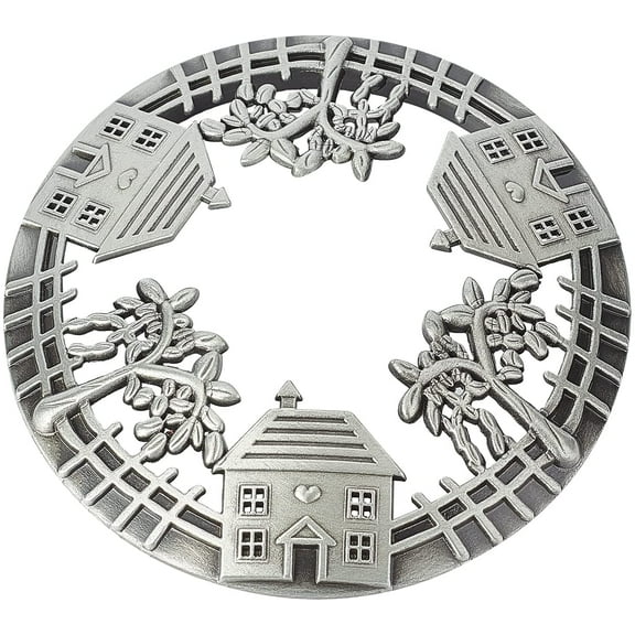 Candle Toppers Scented Candle Cover Jar Lids Shades Sleeves Gifts Flower House Pattern Candle Accessories for Women - Help Candle Melt Evenly Silver