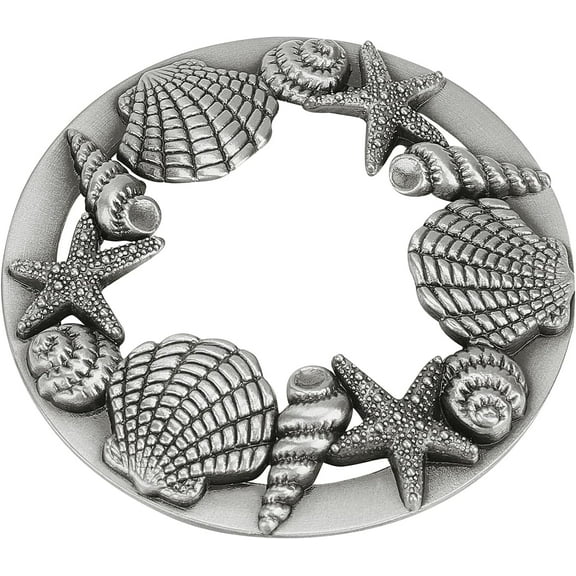 Candle Toppers Scented Candle Cover Jar Lids Shades Sleeves Gifts Shell Starfish Pattern Candle Accessories for Women - Help Candle Melt Evenly, Silver