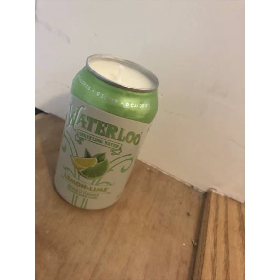 Candle (Upcycled) - Lemon Lime Scented - Soy Wax.