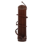 GOOHOCHY 1Pc Red Decorative Flower Vase Bamboo Desktop Arrangement Container