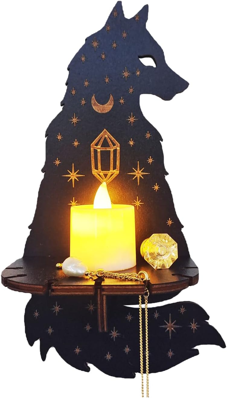 Candle Wall Candle Holder, Wood Candle Holder Wall Decor for Living