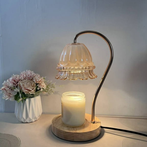 Candle Warmer Dimmable Metal Candle Melter,Safe Flameless Aromatic Candle Holder With Adjustable Brightness And Odor Removal,Ideal For Home Office Garage Kitchen And Living Room Decoration-White