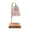 thumbnail image 1 of OneDesign Home Candle Warmer Pink Ribbed Glass Shade, 1 of 1