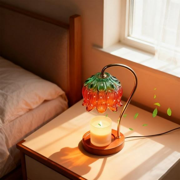 Candle Warmer Lamp, Cute Candle Lamp with Timer & Dimmable, Birthday Christmas Gifts for Women Mom, House Warming Gift New Home, Lotus Wax Melt Warmer for Yankee Village Candles