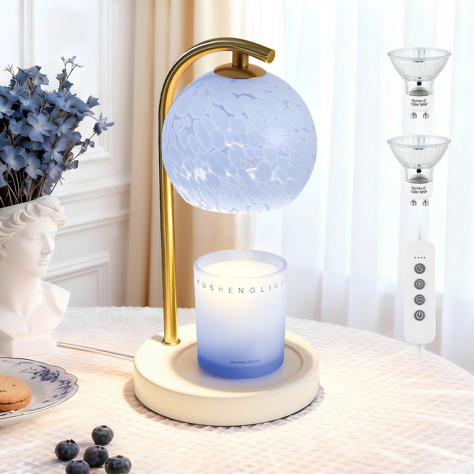 NATYSWAN Candle Warmer Lamp, Dimmable, Electric Top Down Melting for All Jar Candles - Home Decor Wax Melter Light in Fiberglass - Walmart.com