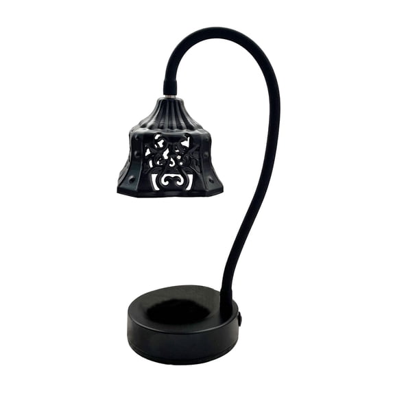 Candle Warmer Lamp, Dimmable Flameless Candle Melter, Metal Tabletop Vintage Lamp for Scented Melting Candles Eliminates Odors, Black