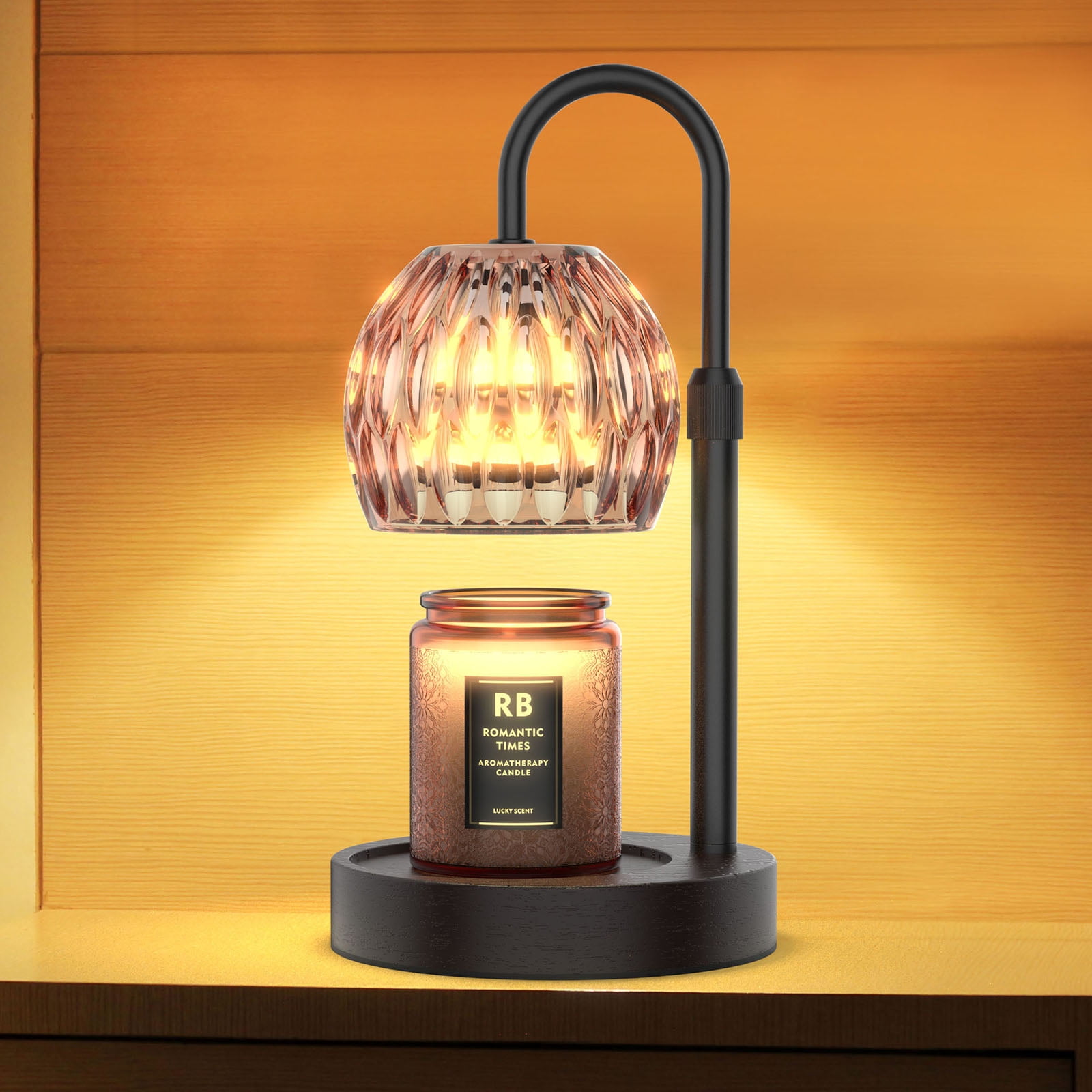 Candle Warmer Lamp with Dimmer/Timer/Adjustable Height,Electric Candle Lamp Warmer for Jar Candles,Home Decor Valentines