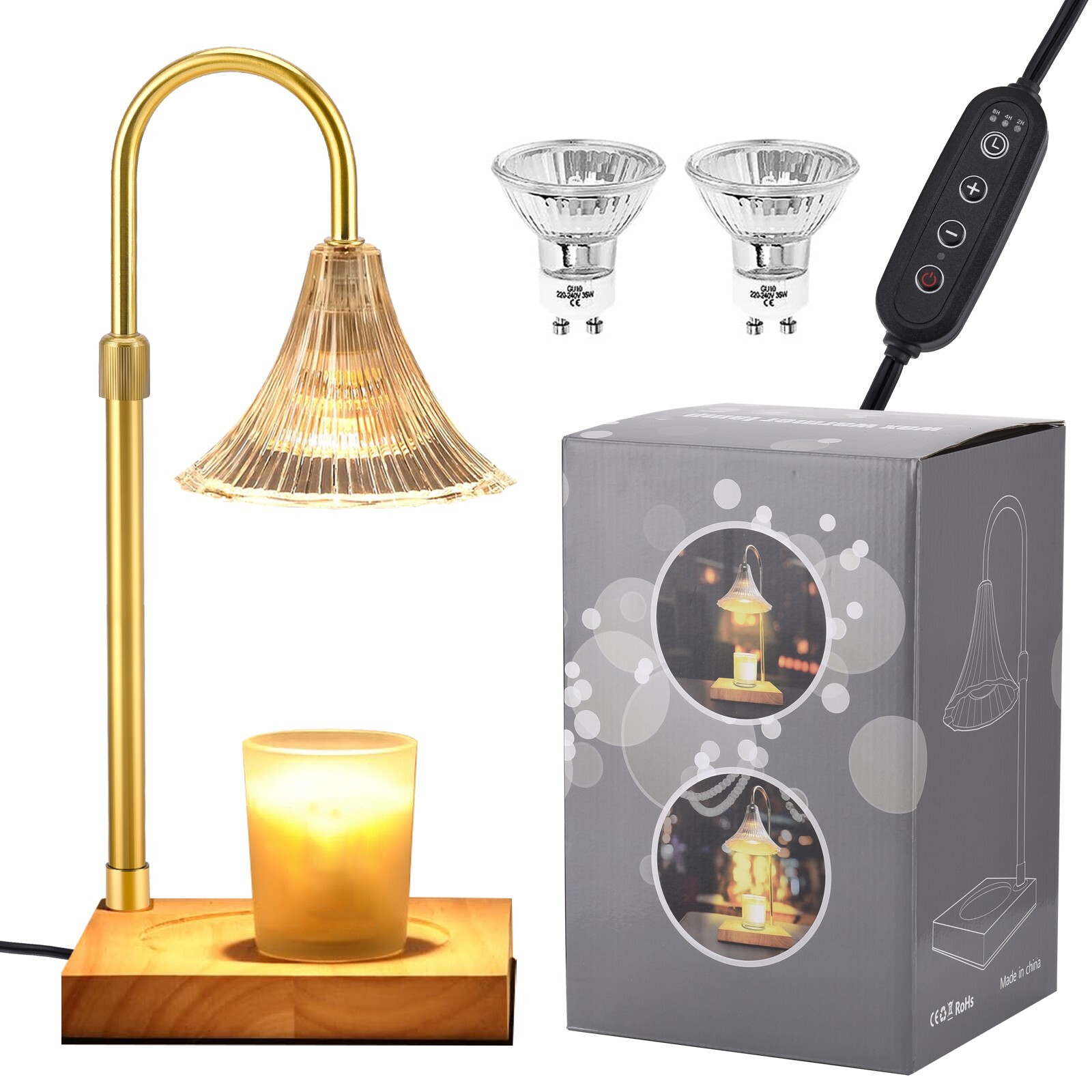 Candle Warmer Lamp, Electric Wax Melter Lamp with Timer, Bedroom Home