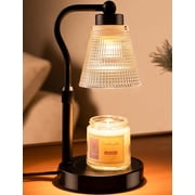 Asoricing Candle Warmer Lamp for Jar Candles, Dimmable Adjustable Height Wax Warmer for Jar Candles with 2/4/8H Timer,2×50W Halogen Bulbs Included, Smokeless Fl