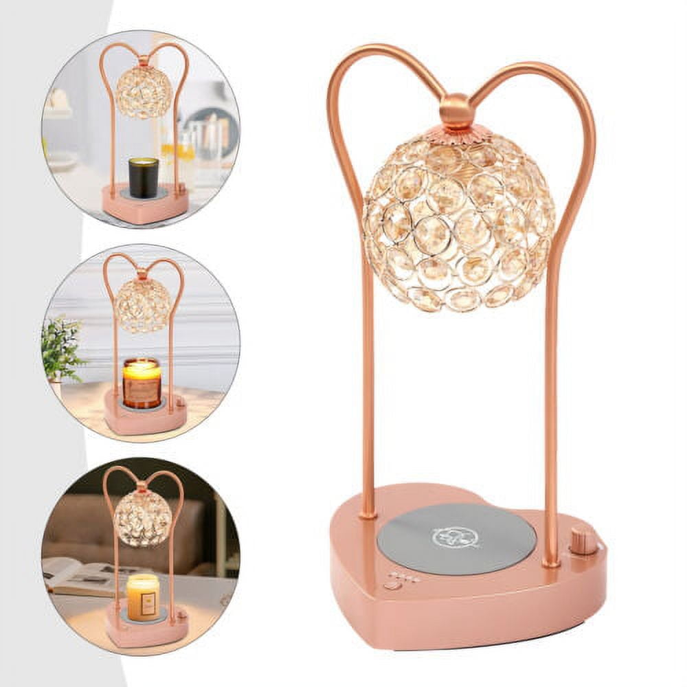 Candle Warmer Lamp Melting Wax Light Crystal Lampshade with Timer