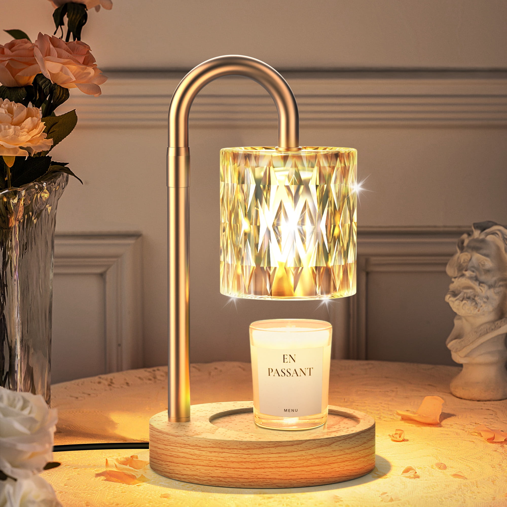 Candle Warmer Lamp with Timer and Adjustable Height, Vintage Home Bedroom Decor, Gifts for Mothers, and Housewarming Gifts, Electric Wax Melt Warmer Lamp with 2 Bulbs （Gold） - Walmart.com