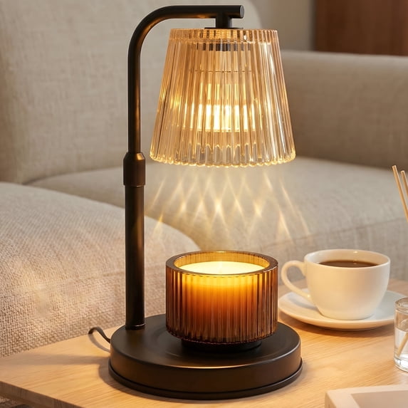 Candle Warmer Lamp with Timer Adjustable Modern Electric Wax Warmer for Scented Wax, 2×50W Bulbs for Jar Candles, Timer Function & Dimmable Light/Heat, Lamp Candle Warmer for Jar Candles,Lantern Lamp