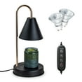 thumbnail image 1 of Marycele Black Halogen Candle Warmer Lamp with Timer, Dimmable Wax Melt Warmer, Modern Room Decor, 2 Bulbs, 1 of 5