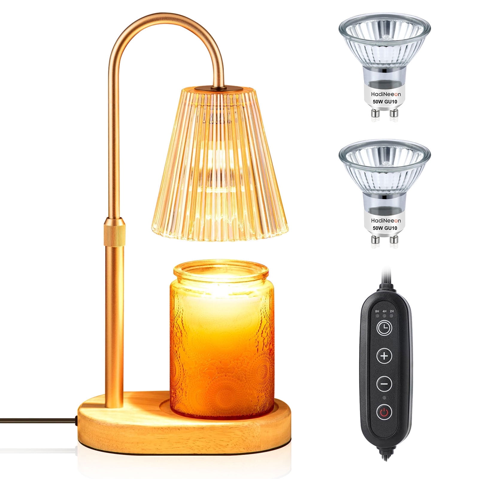 Candle Warmer Lamp with Timer, Dimmable, Adjustable Height Electric