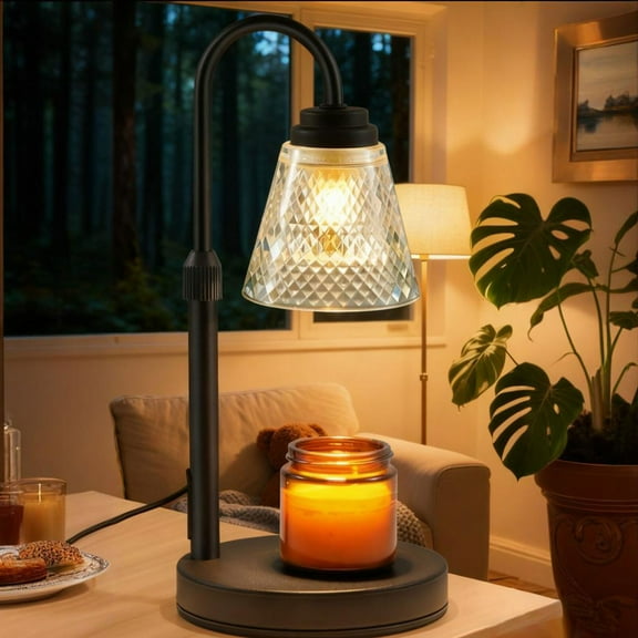 Candle Warmer Lamp with Timer, Dimmable Candle Warmer with 2 Bulbs for Jar Candles, Height Adjustable Wax Melts Warmer for Mom, House Warming Gifts New Home Decor