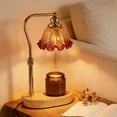 thumbnail image 1 of Metdark Candle Warmer Lamp, Yellow, Timer, Dimmable, Glass Shade, 1 of 9