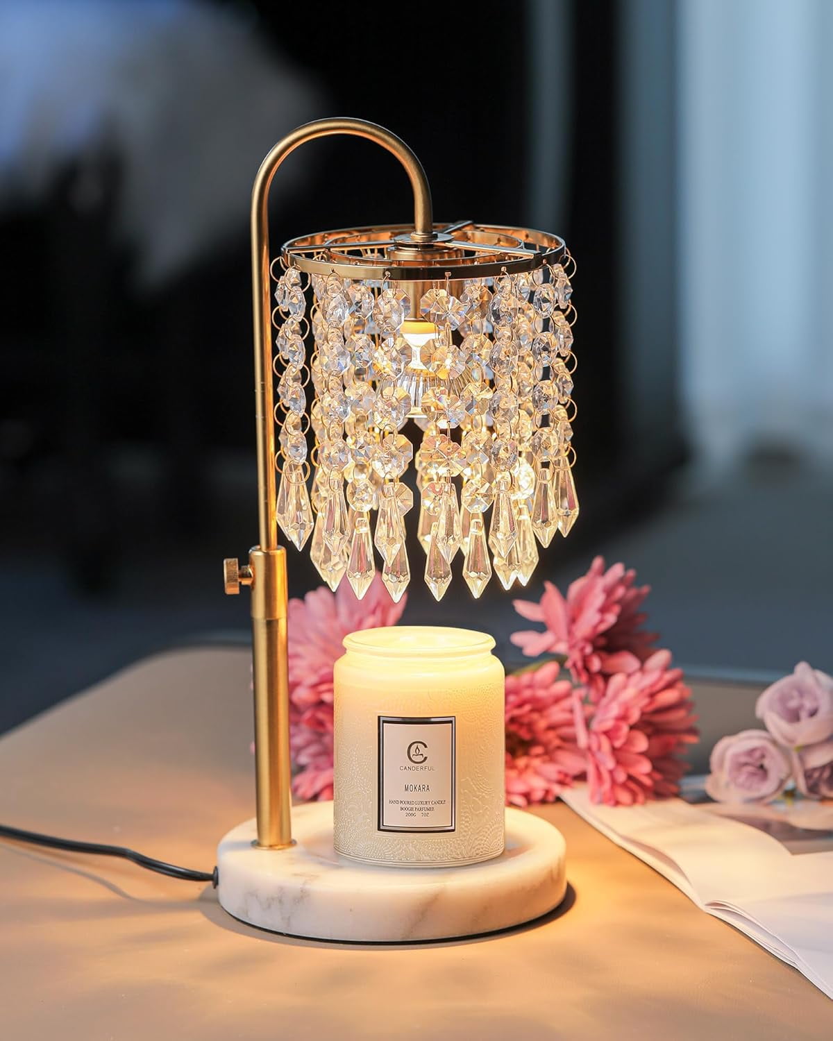 Candle Warmer Lamp with Timer Dimmer and 3 Bulbs, Candle Lamp Warmer ...