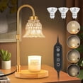 thumbnail image 1 of Candle Warmer Lamp with Timer & Dimmer, Adjustable Height Electric 3 Bulbs,Compatible All Size Scented Candles, Wax Melt for Bedroom,Home Decor House Warming Gifts, 1 of 4