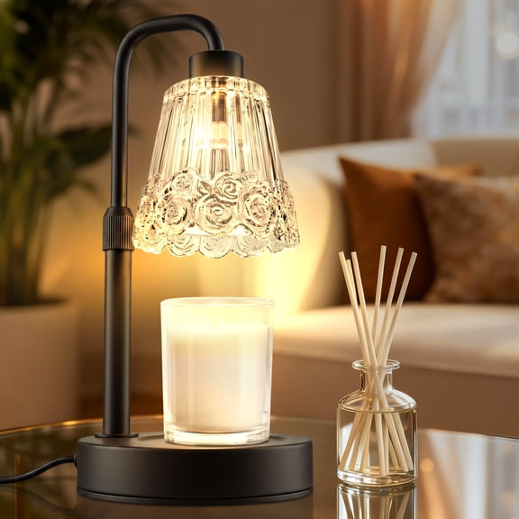 Candle Warmer Lamp with Timer Dimmer Adjustable Height for New Home Decor, Birthday Gifts for Women,Candle Warmer for Women Mom Christmas Mother's Day Gfit, Black