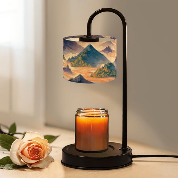 Candle Warmer Lamp with Timer Dimmer Mountain Nature Landscape Sunset Grand Teton National Candle Lamp Warmer for Jar Candle with 4 Bulbs Gifts for Women House Warming Gifts