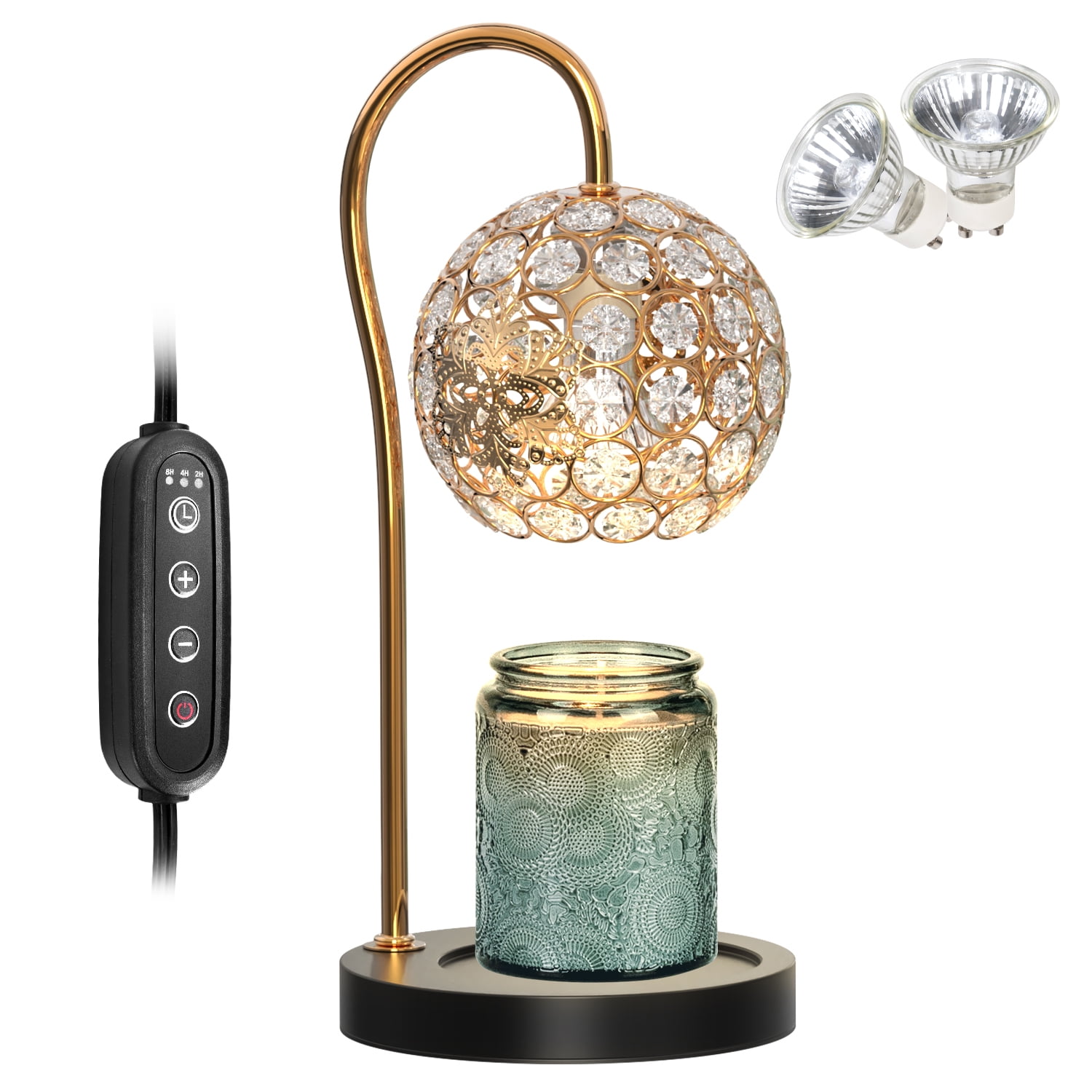 Dropship Electric Wax Melt Warmer Lamp Dimmable Fragrance Warmer Wax Candle  Melter With 2 GU10 Bulbs Hanging Hook For Living Room Bathroom Office Table  Decor to Sell Online at a Lower Price