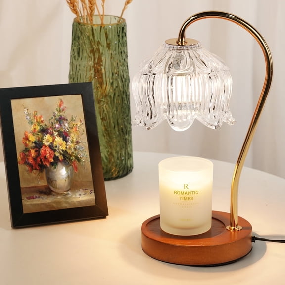 Funistree Candle Warmer Lamp with Timer Dimmable , Flower Wax Warmer for Jar Candles, Wax Melter for Women Mom Wife, Christmas Home Style