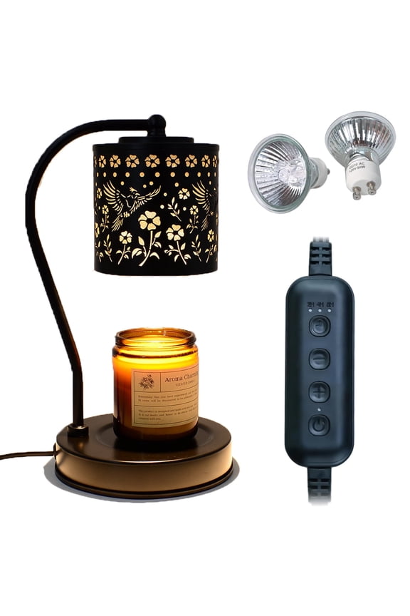 Candle Warmer Lamp Timer Hummingbird Electric Candle Lamp Warmer, Birthday Christmas Gifts, Mothers Day Gifts for Mom, Wax Melt for Scented Candles, Compatible with Small & Large Jar with 2 Bulb