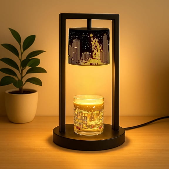 Candle Warmer Lamp with Timer Wax Melt Warmer for Scented Jar Candles Candle Lamp Warmer Gifts for Mom, House Warming Gifts Office Dorm Room Fall Decor (Statue of Liberty)