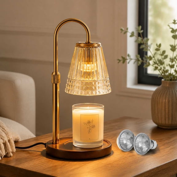 Candle Warmer Lamp for Home Decor, Timer, Dimmable, 2 Bulbs