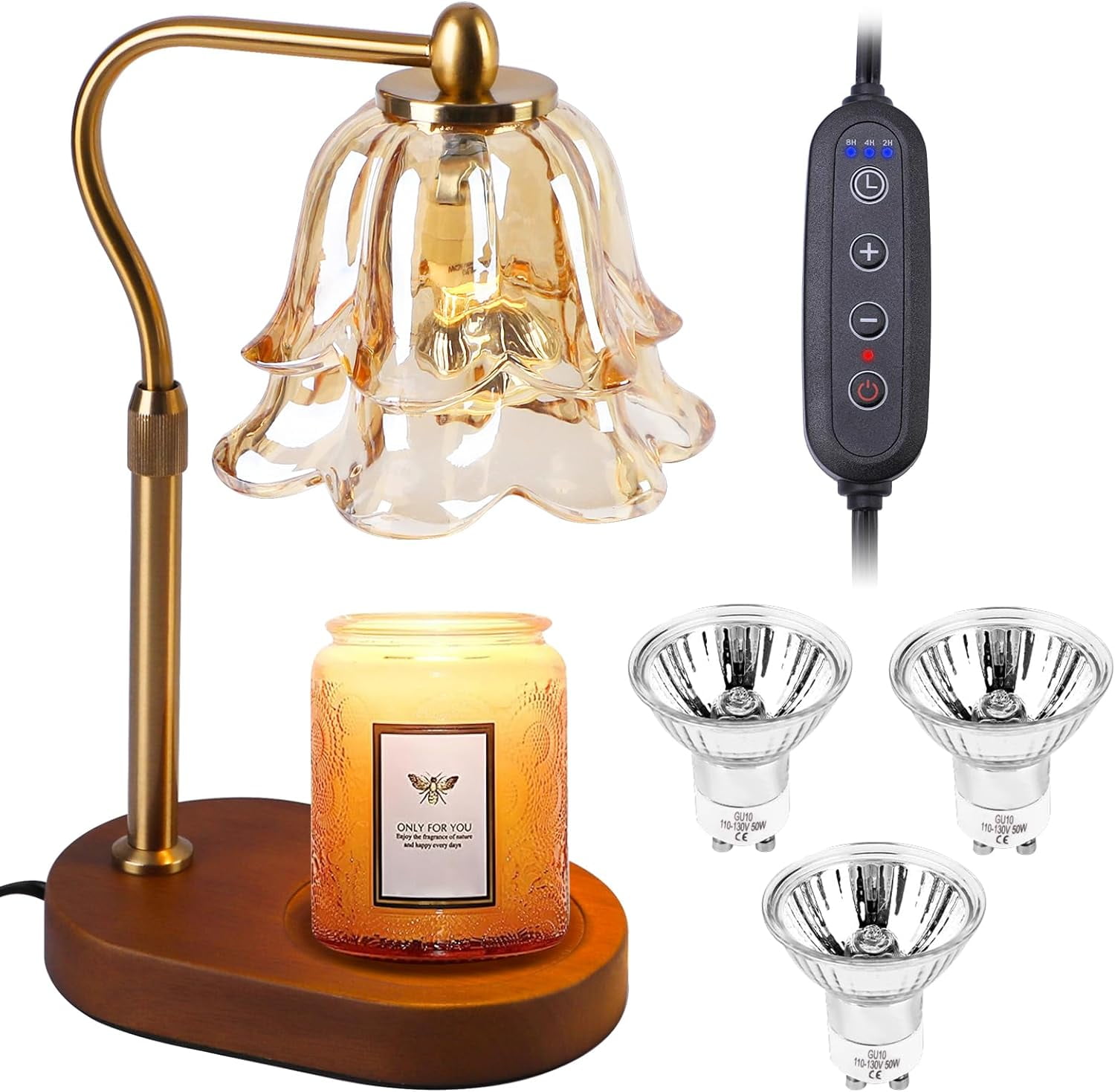 Candle Warmer Lamp, Candle Warmer with Timer and Dimmer for Jar