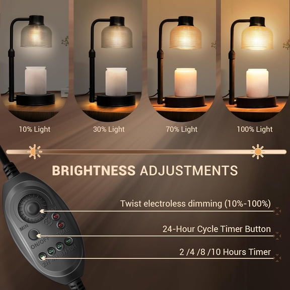 Candle Warmer Lamp with Timer: Birthday Gift for Women, House Warming Gifts New Home, Room Decor - Wax Melt Warmer for Scented Jar Candles