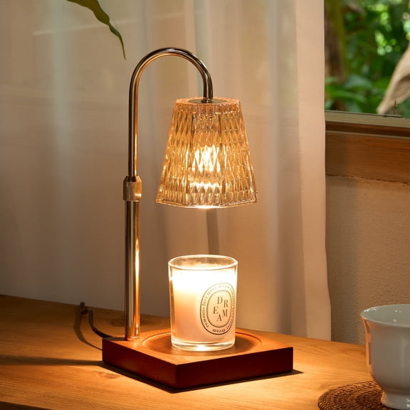 Candle Warmer Lamp with Timer,Dimmable Adjustable Height Timer Gifts Wax Melt Lights for New Home Decor(2*50W Bulbs)