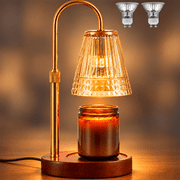 Candle Warmer Lamp with Timer, Dimmable Adjustable Height Wax Warmer Lamp for Jar Candles Champagne Gold New Home Decor Gift