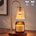 thumbnail image 1 of Candle Warmer Lamp with Timer Dimmable Wax Warmer Lamp for Jar Candles Height Adjustable Champagne Gold Home Decor Gift, 1 of 9