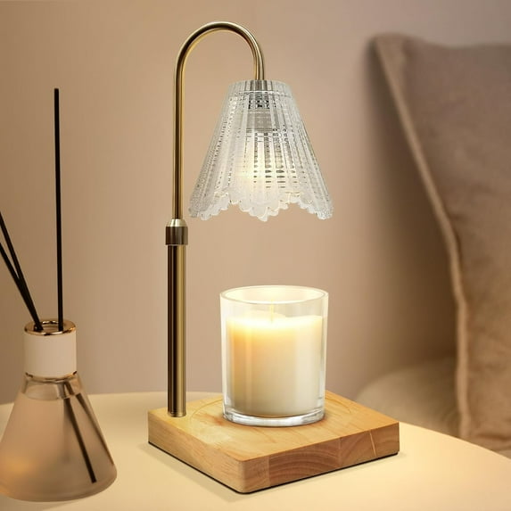 Candle Warmer Lamp with Timer: Home Decor Candle Lamp - Dimmable Candle Warmer Adjustable Height - House Warming Gifts for New Home Bedroom Decor
