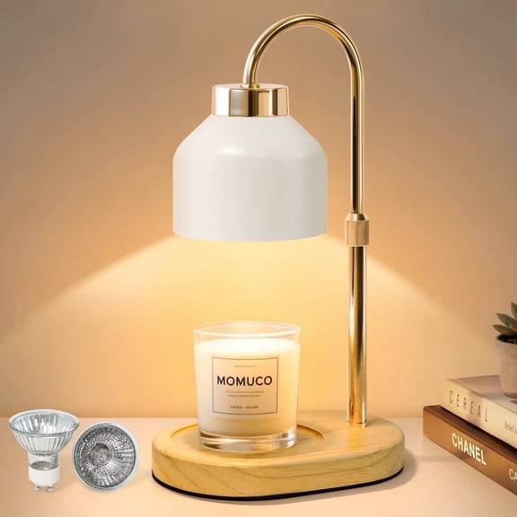 Candle Warmer Lamp with Timer Dimmable, Electric Candle Lamp Warmer with Adjustable Height, Gifts for Women Mother's Day Christmas Home Decor, White