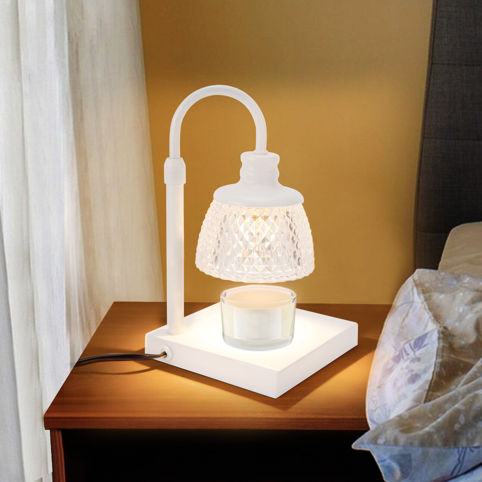 Candle Warmer Table Lamp Corded Electric Candle Wax Melting Lamp Timer