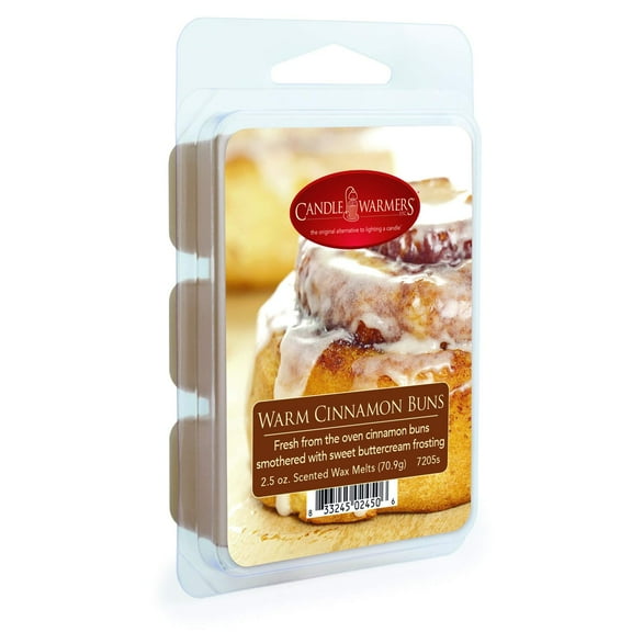 Candle Warmers Etc. 2.5 oz Classic Fragrance Wax Melt, Warm Cinnamon Buns