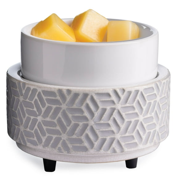 Candle Warmers Etc. 2-in-1 Fragrance Warmers, Stone Hexagon