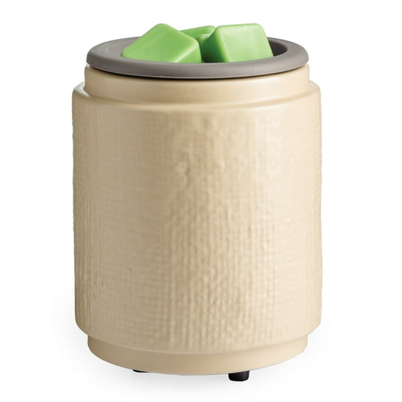 Candle Warmers Etc. Flip Dish Wax Warmers with Silicone Dish, Natural Linen