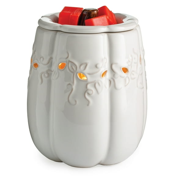 Candle Warmers Etc. Illumination Fragrance Warmer, White Pumpkin