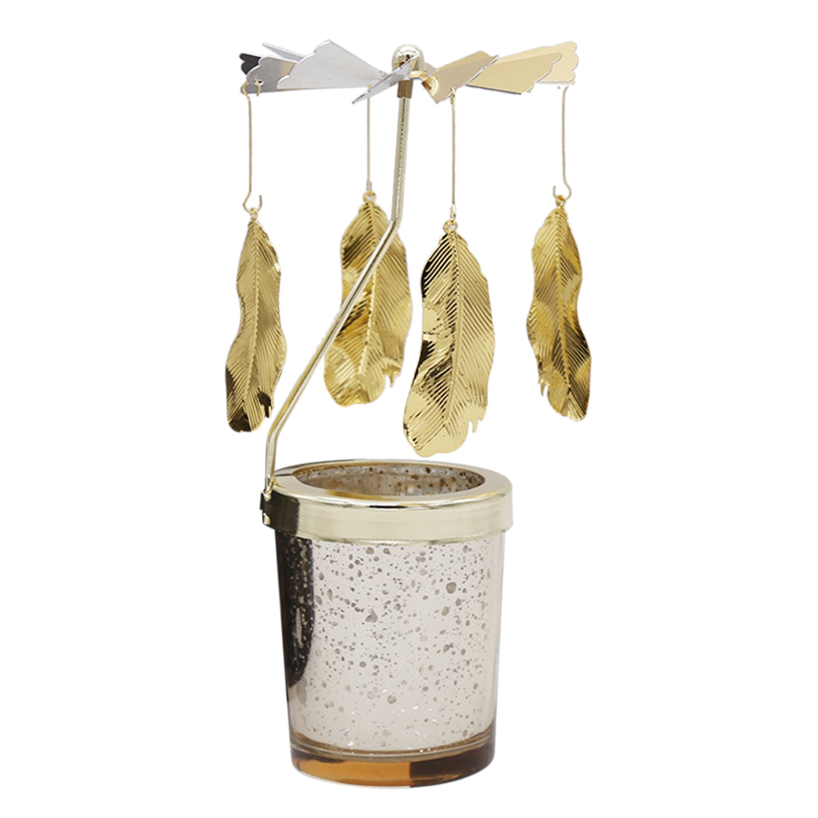 Candle Wax Catchers Light Heat Rotating Candle Holder Glass Candlelight